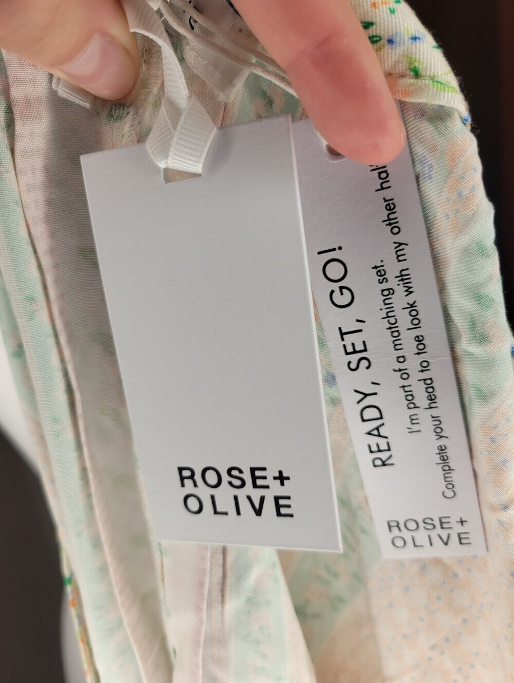 Rose + Olive Floral Print Vneck Short Sleeve Blouse - Picture 7 of 9